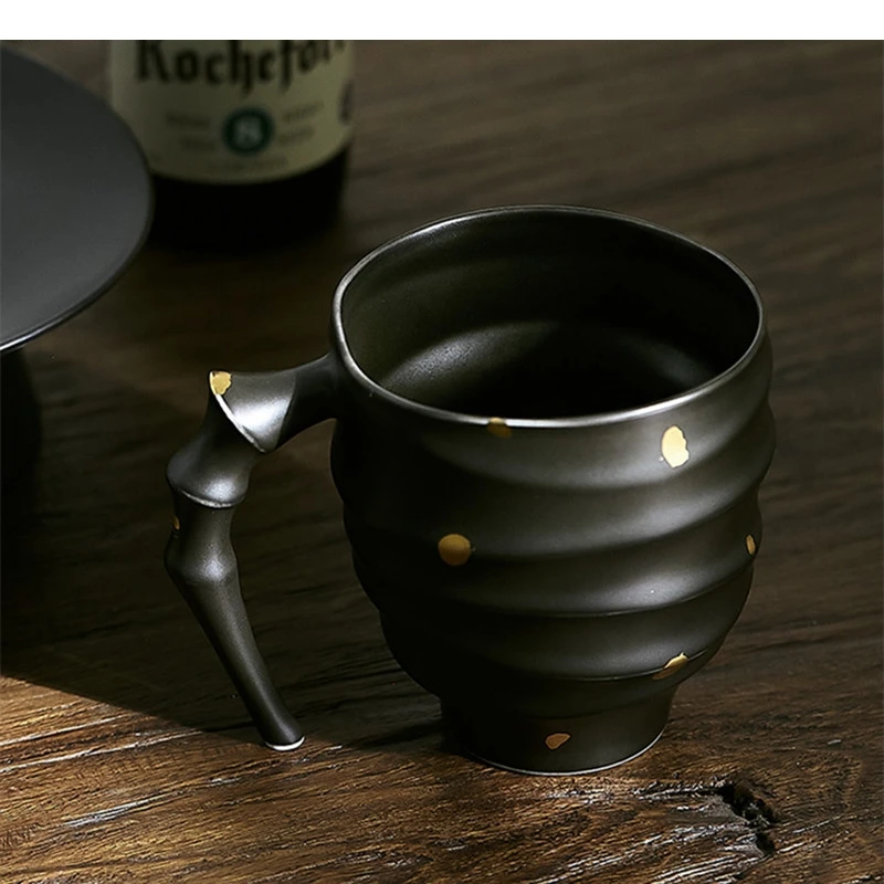 كوب قهوة سيراميك فاخر خفيف للمكتب والشاي بعد الظهر وأكواب لاتيه على الطراز الشمالي وهدايا حليب الشوفان والإفطار المنزلي