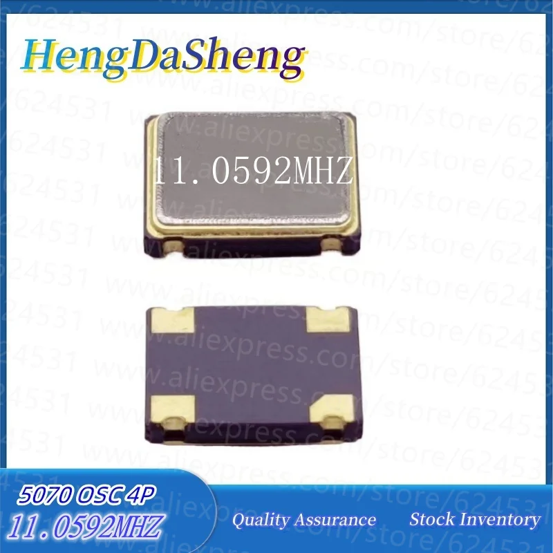 5Pcs/Lot Active Crystal Oscillator 11.0592M 5070 5*7 OSC Chip Crystal Oscillator 4P 11.0592MHZ