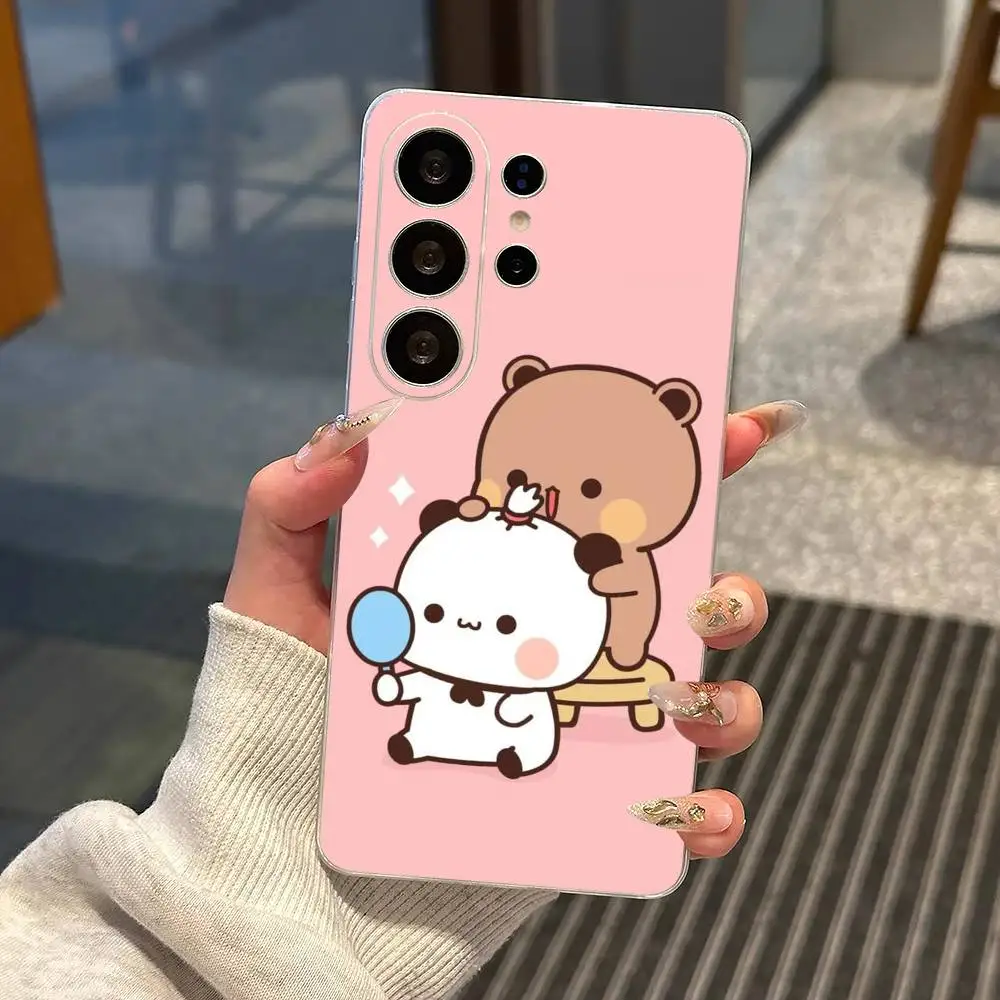 

Bubu And Dudu Cute Phone Case For Samsung S25,S24,S21,S22,S23,S30,Ultra,S20,Plus,Fe,Note,10,9,5G Transparent Cover