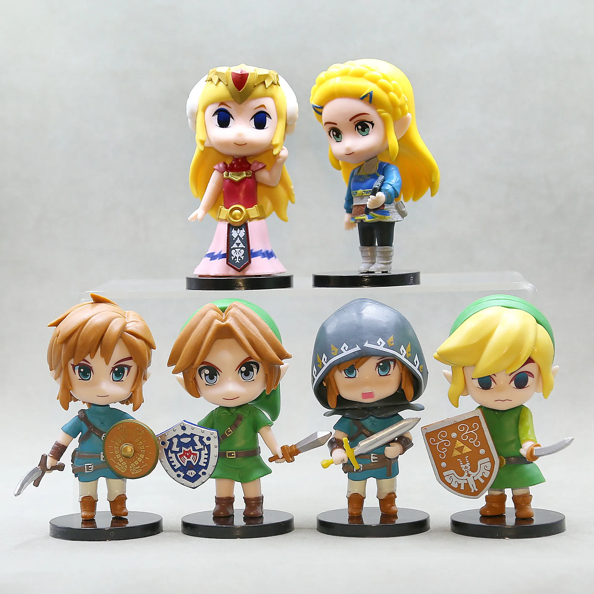 6Pcs/Set Game The Legend of Zelda Cute Q Version Decoration Link Zelda Toys Ornaments GK Model Fashion Collection Tide Play