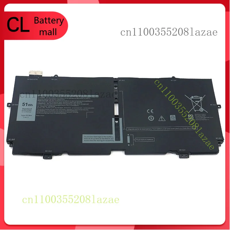 

52TWH Battery For Dell XPS 13 7390 Series XX3T7 P103G P103G001 P103G002 51Wh US