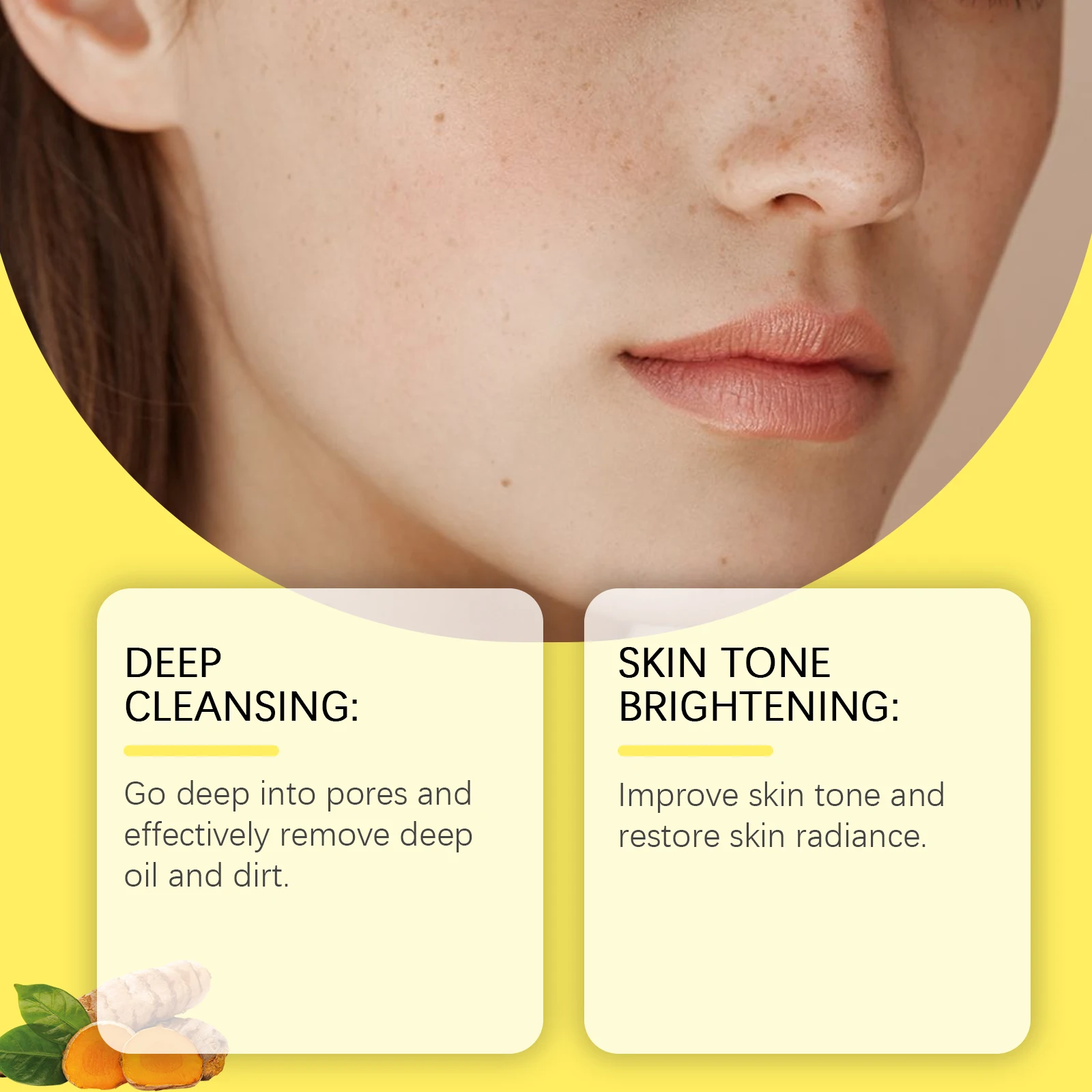 Turmeric Exfoliating Pads Gentle Brightening Face Scrub, Cleansing Discs for Dull Skin & Pores, Hydrating Skin Renewal Treatment - Image 2