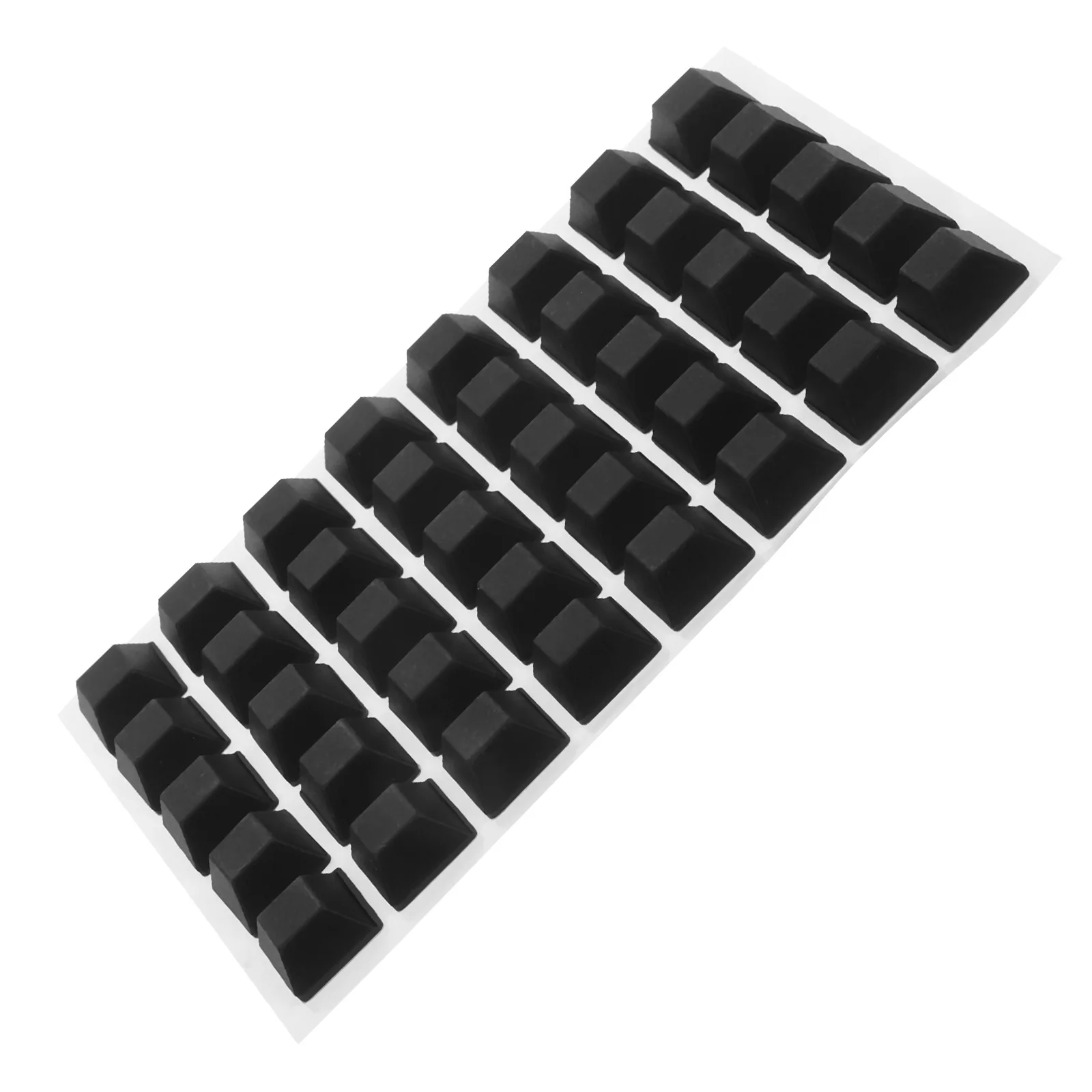 

40pcs Rubber Feet Self Adhesive Bumpers 12 7x6 Black Noise Reduction Vibration Dampening Floor Protection Pads for Furniture