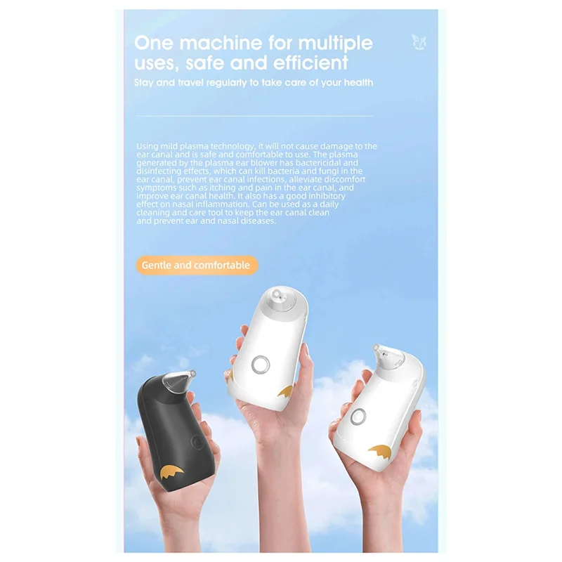 

Новая умная плазменная сушилка для ушей для плавания, купания, вход воды, электрическая сушилка для теплого воздуха, сушка ушных каналов-[A002]