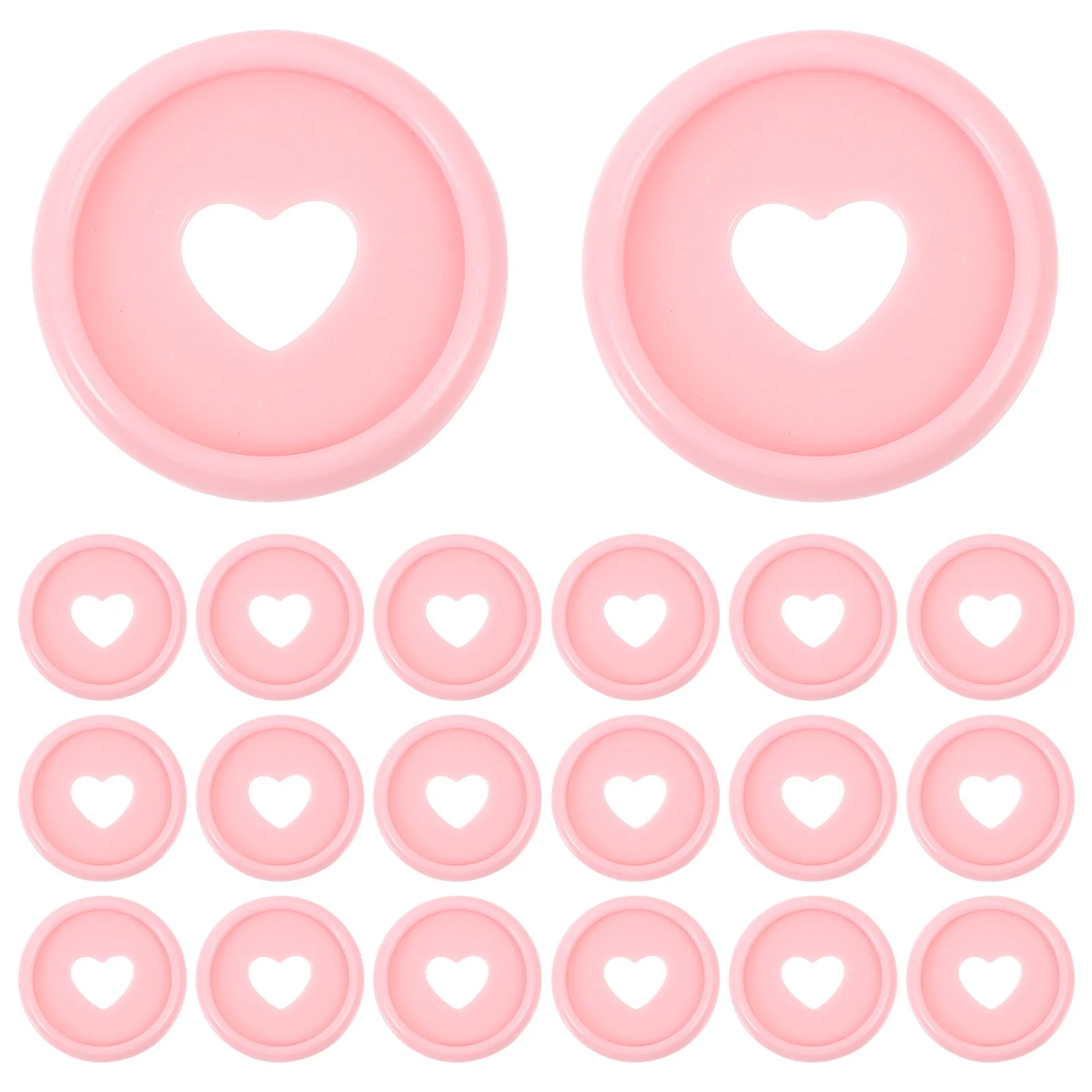 50 Pcs Refillable Love Mushroom Hole Binding Buckle Mini Notebook Planner Supply Handbook Pink Discs Plastic Notebooks