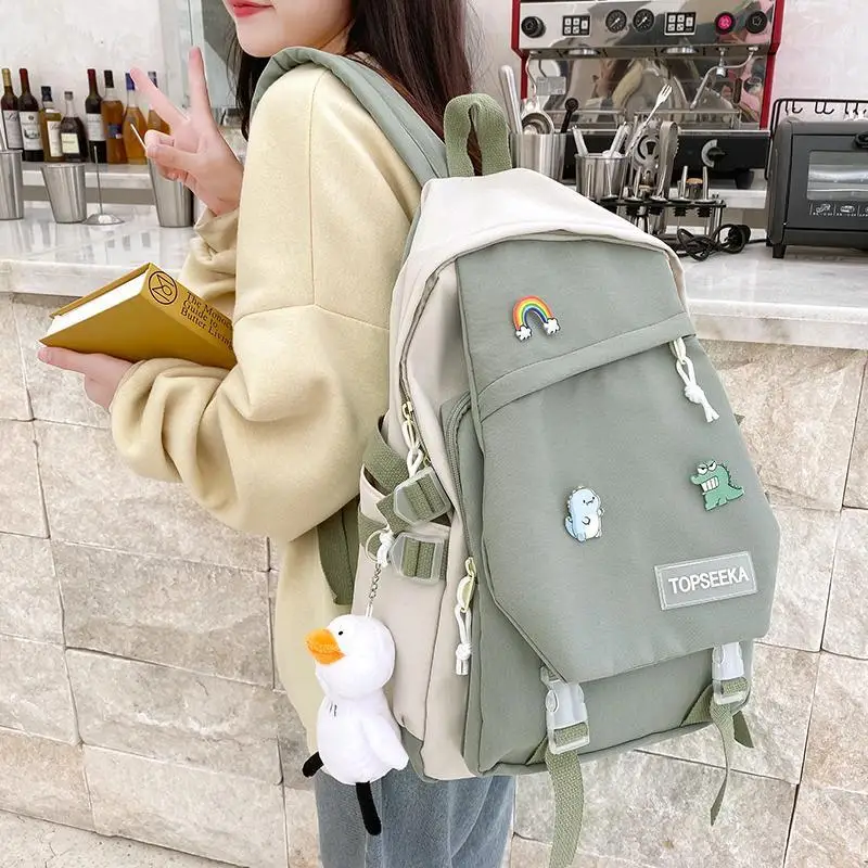 

Нейлоновая сумка для книг, многофункциональный водонепроницаемый рюкзак большой емкости, школьная сумка для мальчиков и девочек