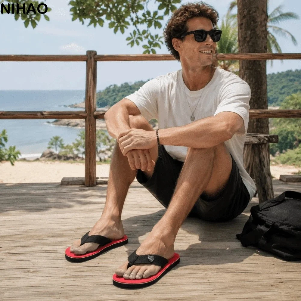 

Breathable Flat Beach Sandals Casual Soft Soled Men Slippers Shoes EVA Flip Flops Indoor