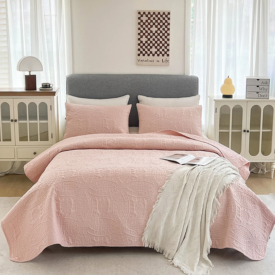 

Набор винтажных декоративных покрытий из 3 предметов — мягкое, легкое покрывало из микрофибры, идеально подходящее для спален или отелей всех сезонов