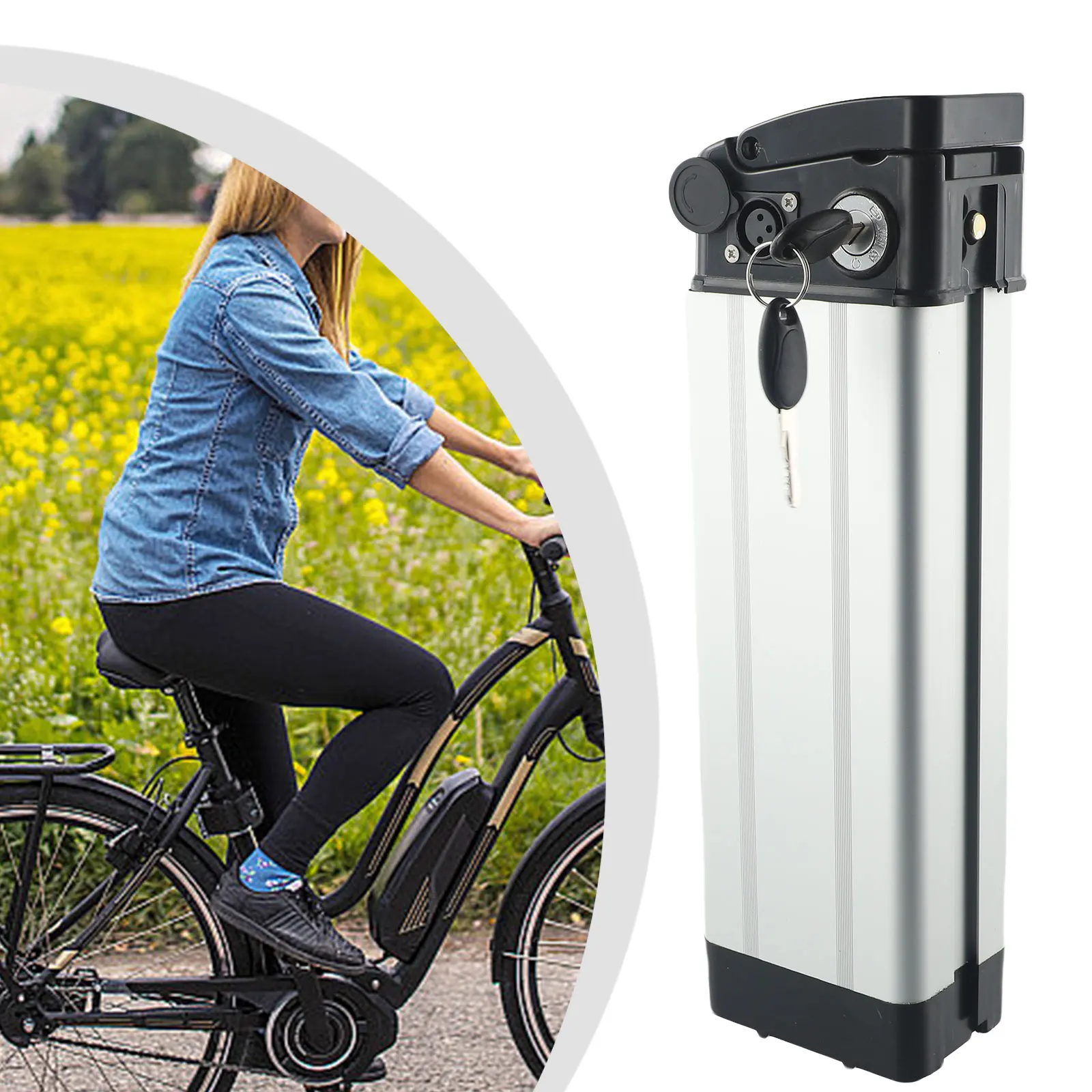 Electric Bicycle Battery Box 36V 48V E-bike Large Capacity Battery Case Lithium Battery Pack Cycling Bicycle Components ﻿