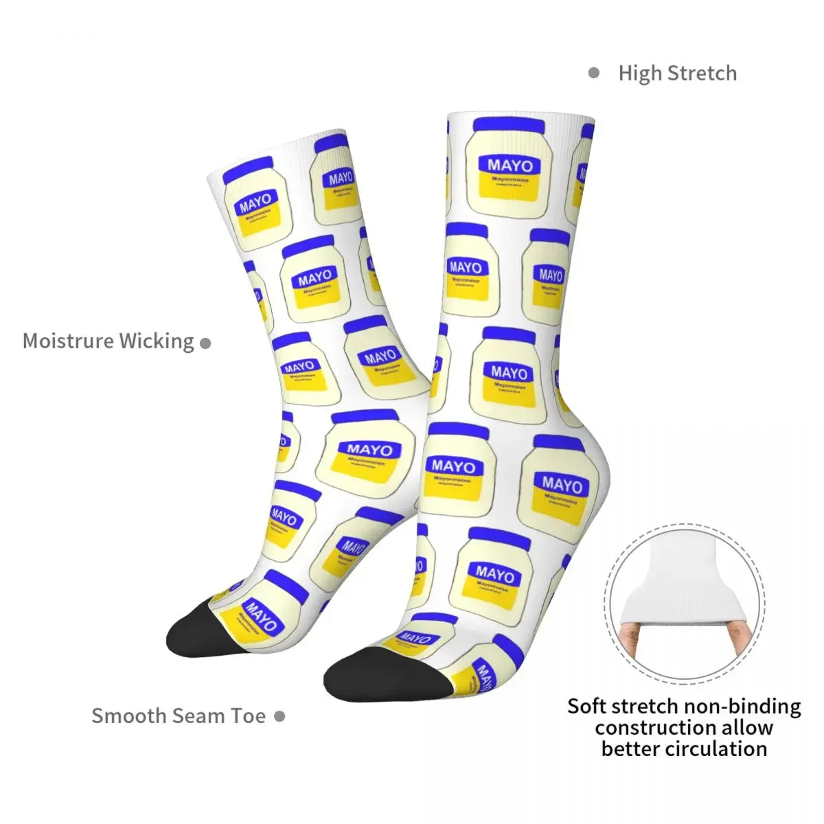 Mayonnaise Socks Harajuku High Quality Stockings All Season Long Socks Accessories for Unisex Birthday Present