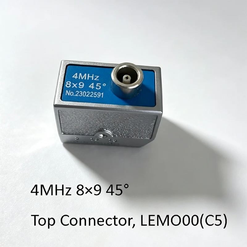 Top Connector Angle Beam Probe Transducer 4MHz 5MHz 8x9 10x10 45° 60° 70°  Degree for NDT Ultrasonic Flaw Detector UT Testing view 4