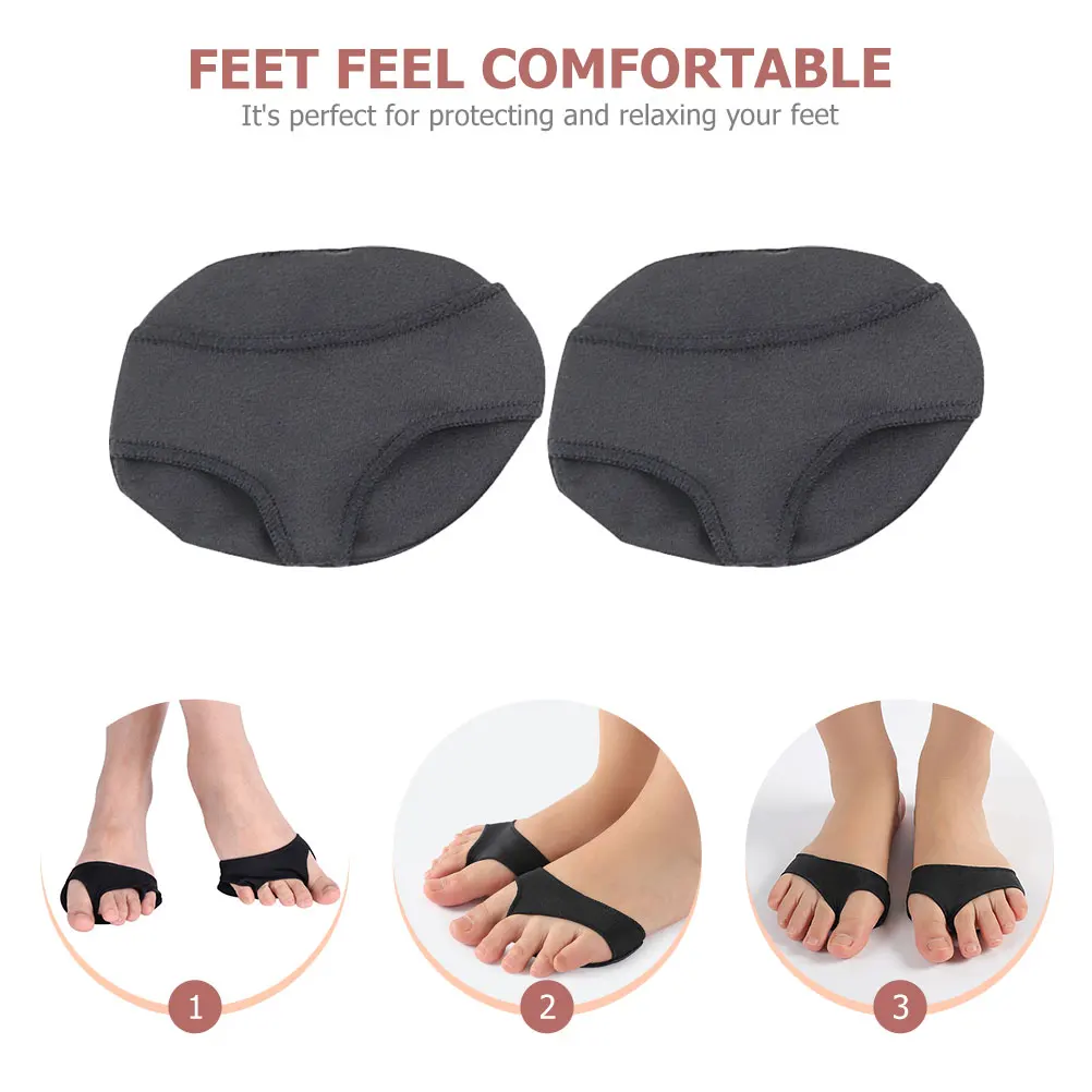 

2pcs Front Foot Pads Half-Size Thickened Non-Slip Insole Pads Comfortable Forefoot Cushions For High Heels Shoes Flats Boots