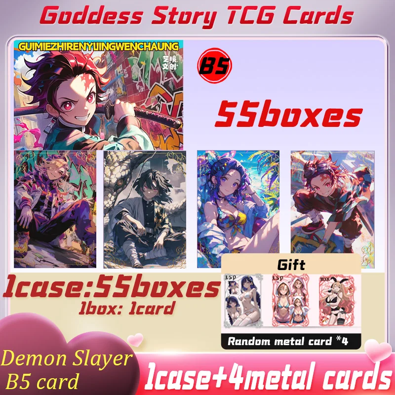 2025 New YIJing Demon slayer B5 Board Card Demon Slayer Shinobu Japanese Anime Trading Mitsuri Card Tanjiro TCG Hobbies Gift