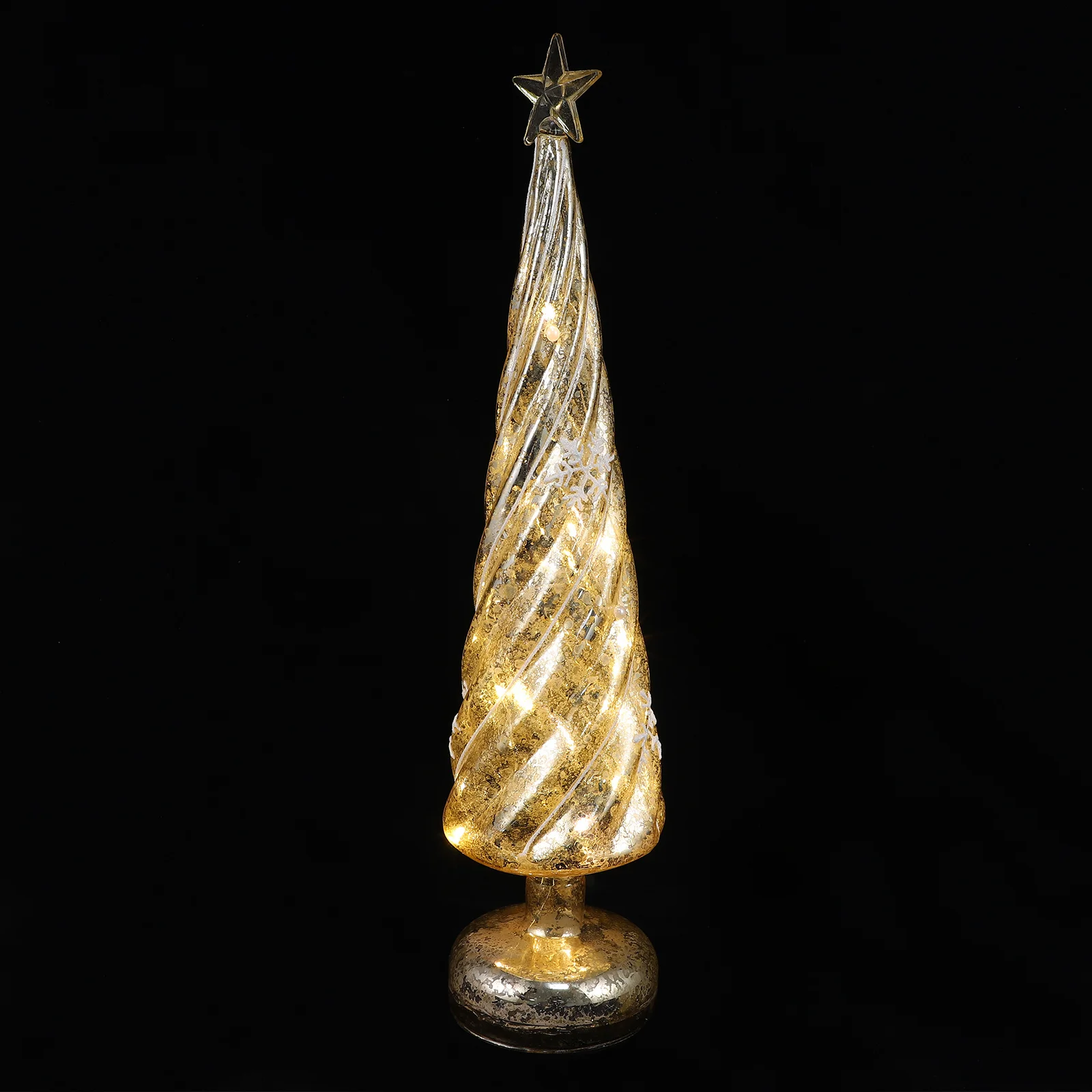 

1Pcs Christmas Tree Glass Lamp Glowing Night Light Decor Xmas Tree Shaped Ornament Festival Desktop Decoration Home Holiday