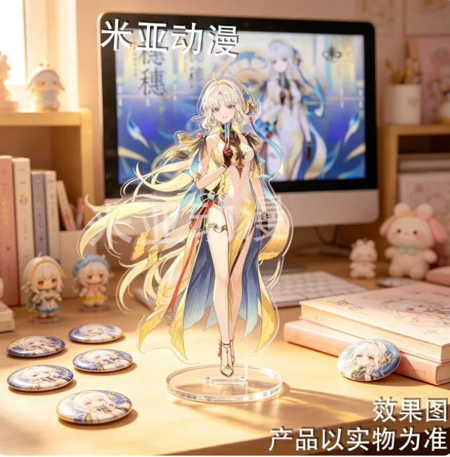 Japanese Anime Wuthering Waves Acrylic Double-Sided Stand Figure Model Plate Cosplay Collection Desktop Decor Gifts MM