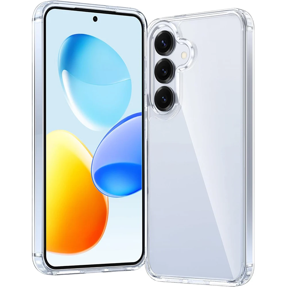 Militray Grade Hybrid PC Case For Samsung S25 Ultra Plus Shockproof Clear Hard Cover For S25Ultra S25FE Silicone Soft Shell S25+