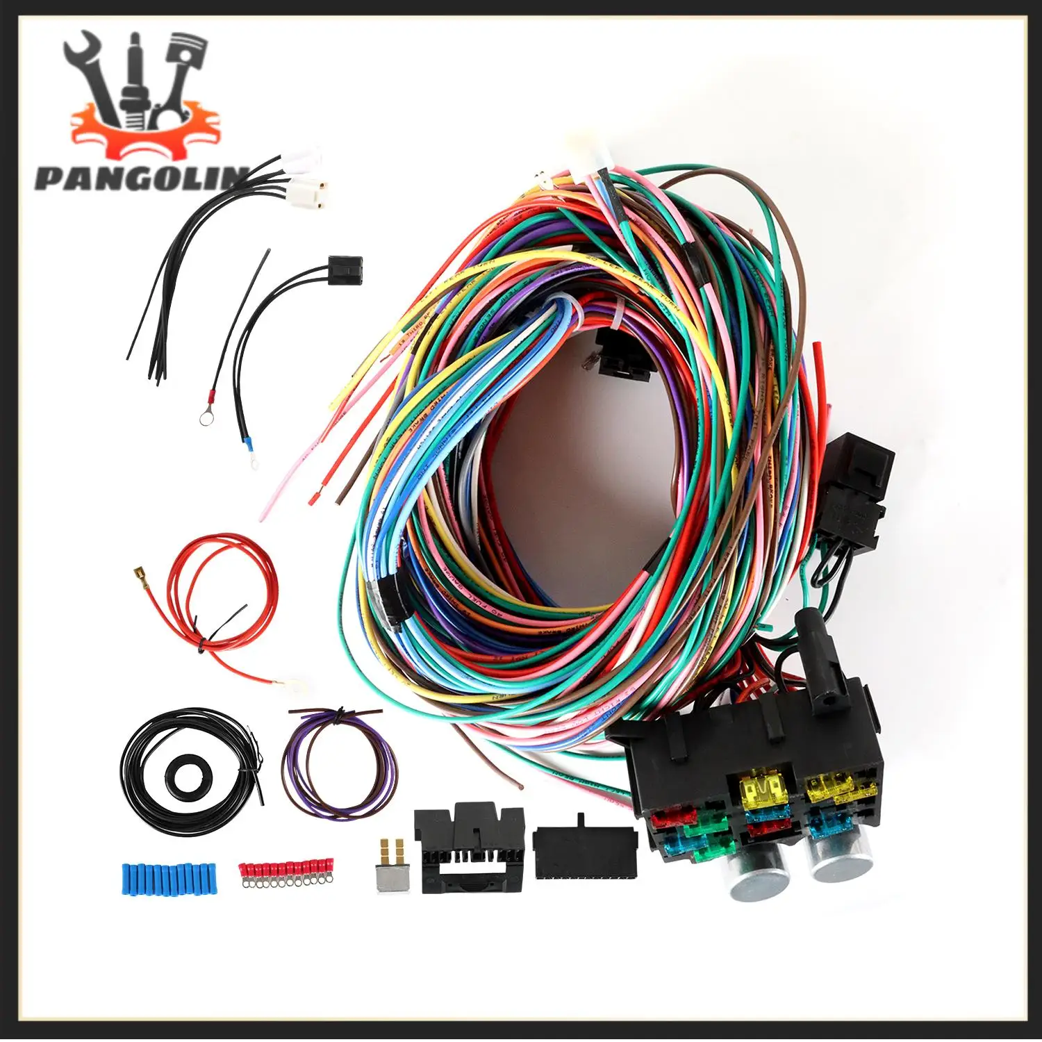 12 Circuit /10 Fuse Universal Wiring Harness Wire Kit For Chevrolet Pickup Farm Truck Wiring Harness Accessories