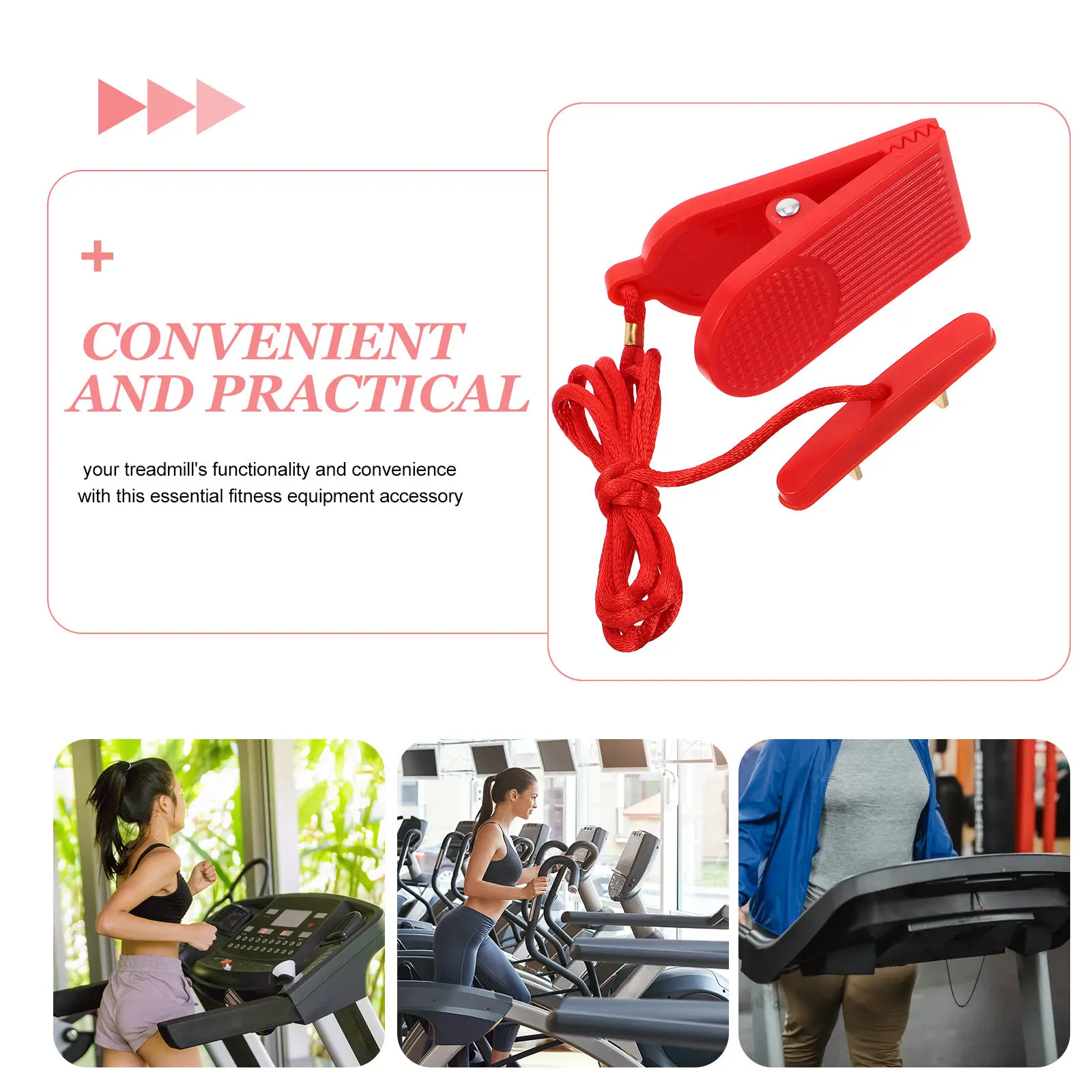 Treadmill Emergency Stop Switch Safety Key Dual Insert Universal Compatibility Fitness Equipment Accessories Treadmill Parts