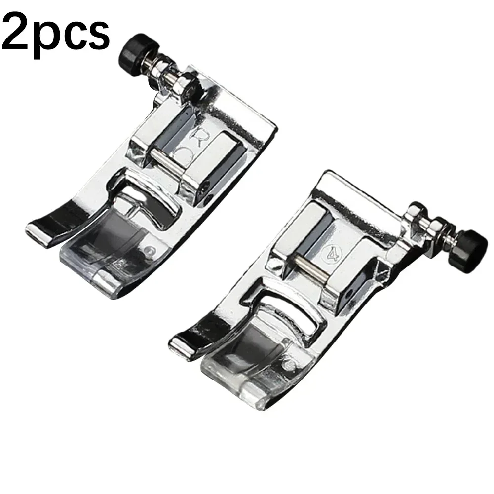 2 Pack Universal Zig Zag Sewing Machine Presser Foot Stainless Steel Presser Foot Domestic Household Sewing Machine Accessories