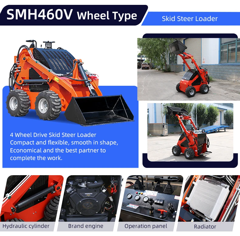 Hydraulischer Mini-Kompaktlader mit Selbstnivellierfunktion für Sicheres Heben Hydraulischer Mini-Kompaktlader – Detail 4