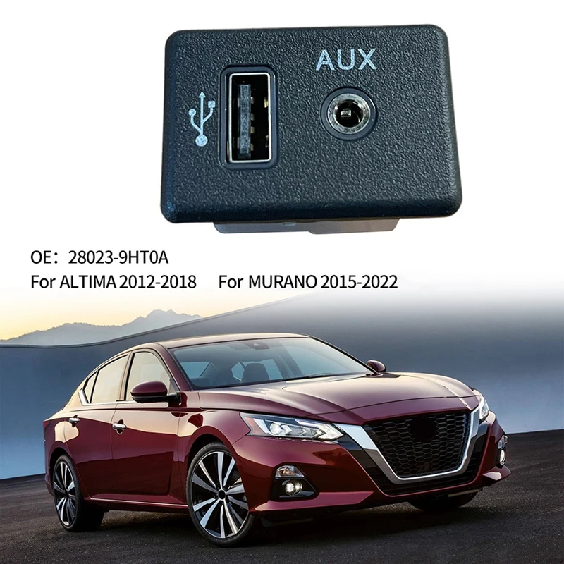 USB+AUX Dual Interface Module Auxiliary Audio Plug Charge USB Port For Nissan Altima 795405024 28023-9HT0A