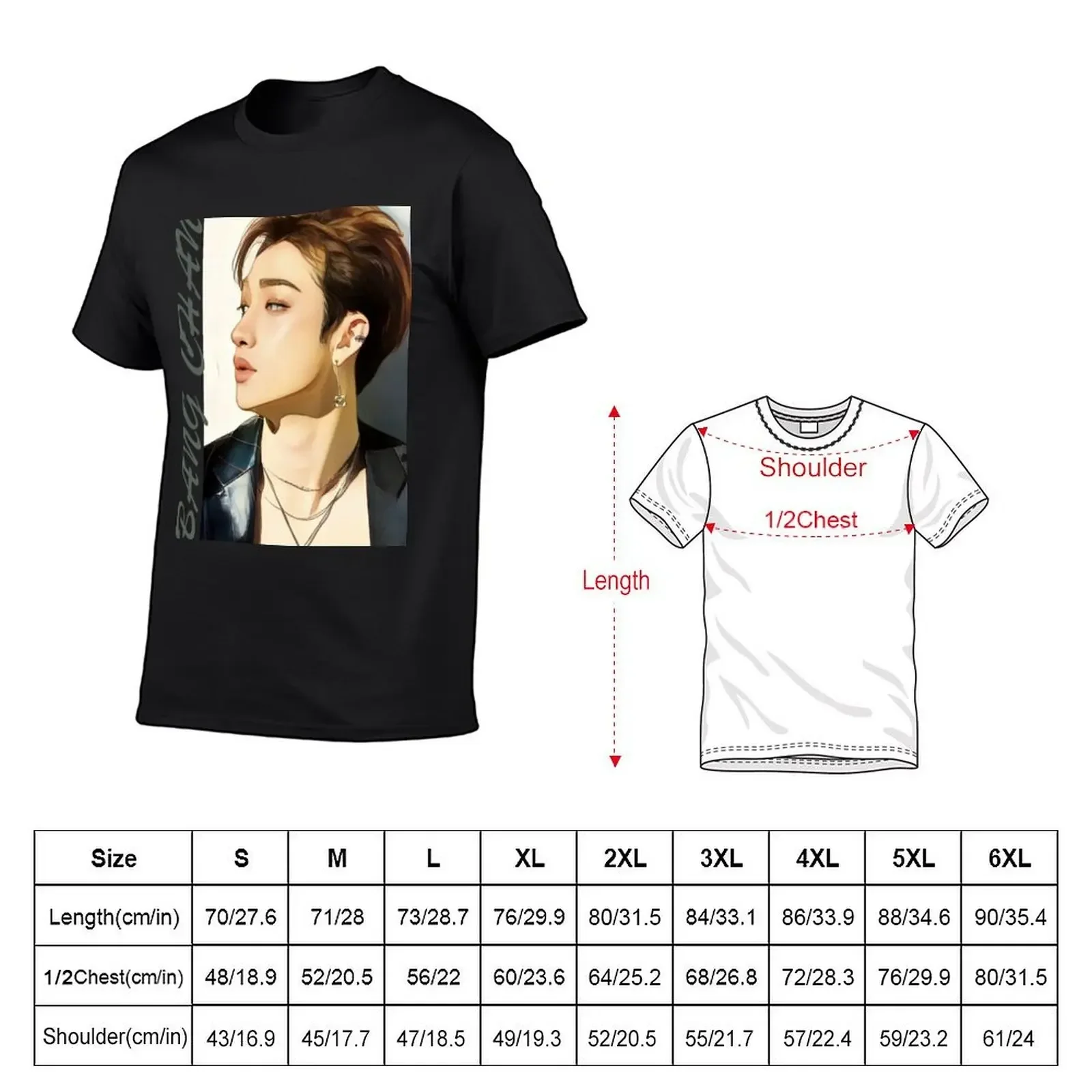 SKZ Bang Chan T-Shirt summer clothes new edition mens graphic t-shirts big and tall