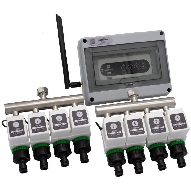 

8-кратная система автоматического орошения для смартфона, дистанционное синхронизация, Wi-Fi, автоматический контроллер капельного орошения, спринклер