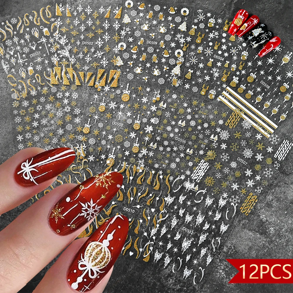 

12 шт., наклейки для ногтей, 10 х8 см