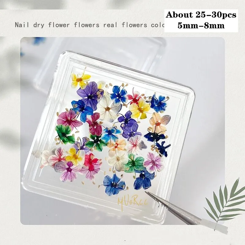 1 Box Lace Flowers Nails Accessories Floral Nail Decoration 3D Nail DIY Nails Adhesieve Colorful  Flower Nail Salon