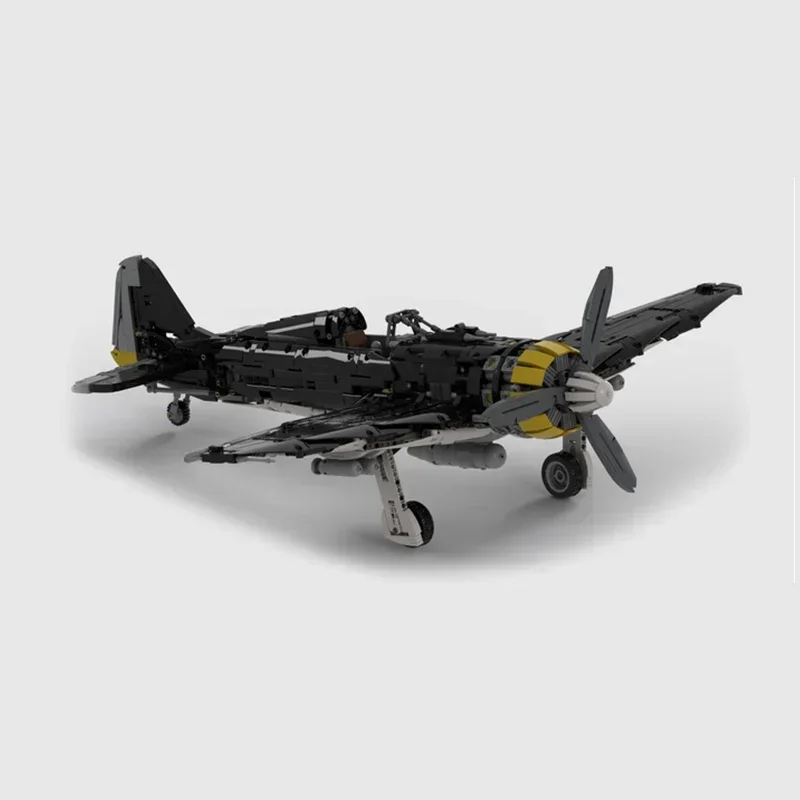 Moc ビルディングブロック軍事モデルプロペラ戦闘機 FW-190 テクニカルレンガ DIY アセンブリ有名なおもちゃ子供のためのホリデーギフト