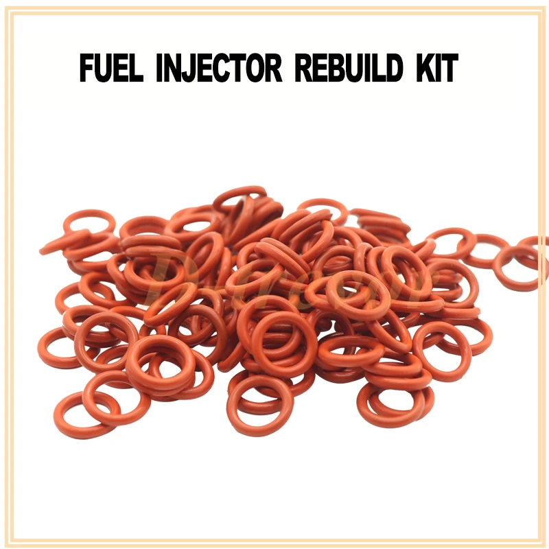 Para toyota lexus mazda mitsubishi 90% modelos 100 peças de borracha injector combustível orings diâmetro tamanho 11.6mm od 7.8mm vermelho