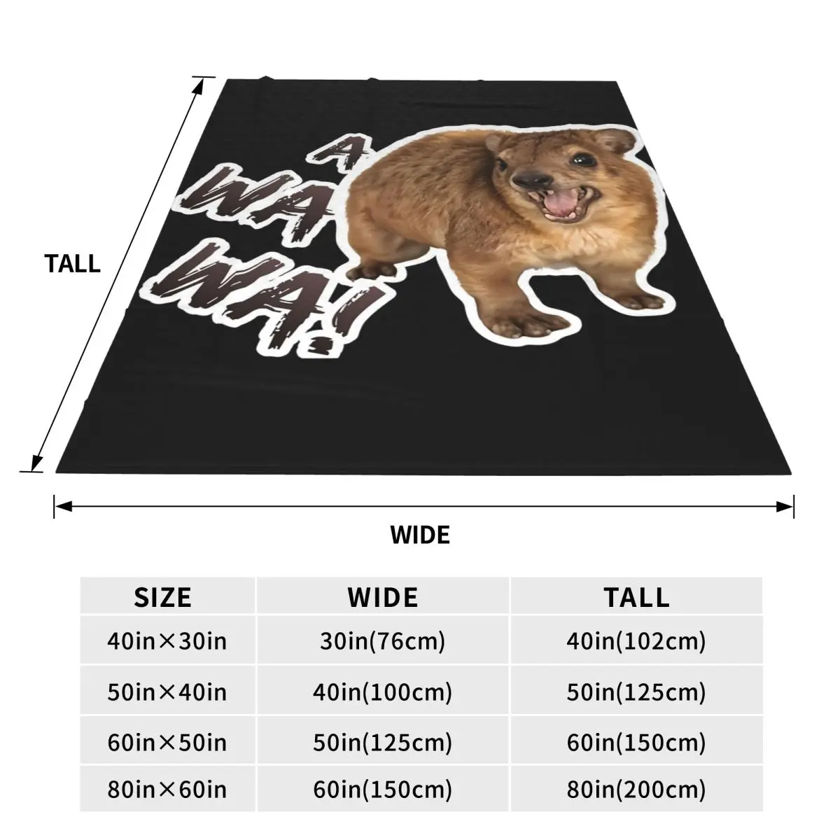 Awawa Angry Screaming Rock Hyrax Blankets Flannel Sofa Throw Blanket Warm for Home Bedroom Throws Bedspread Quilt