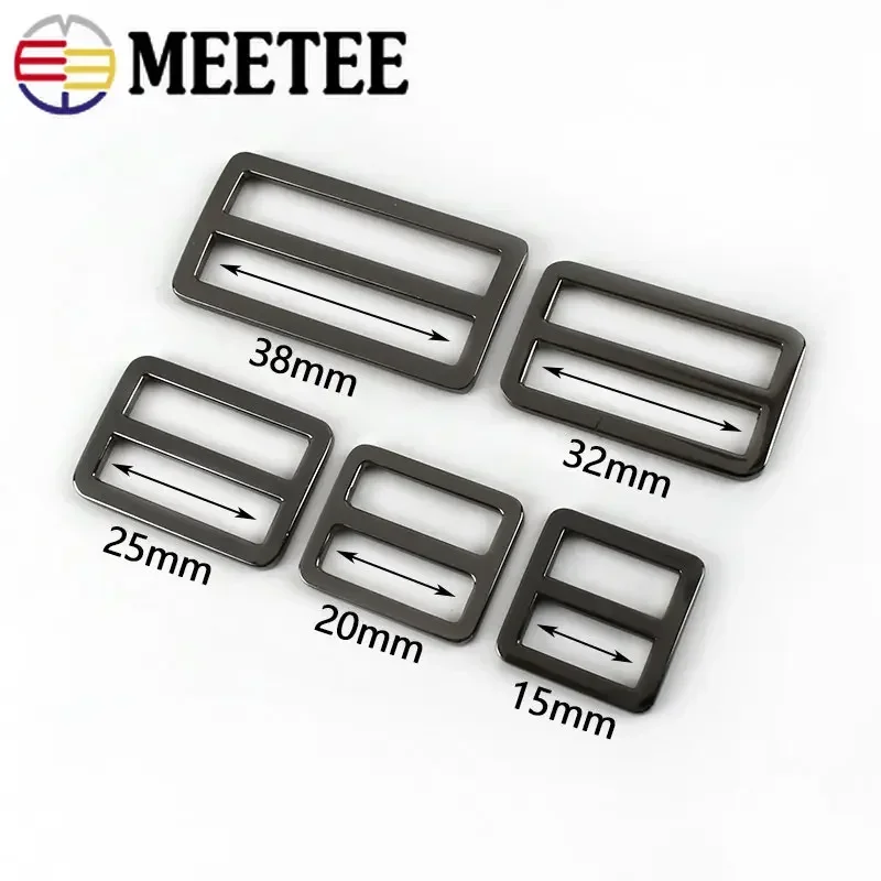10/20Pcs Metal Buckle for Bag Strap Webbing Belt Ring Clasp Backpack Slider Tri Glide Adjuster Hook Loop DIY Leather Accessories