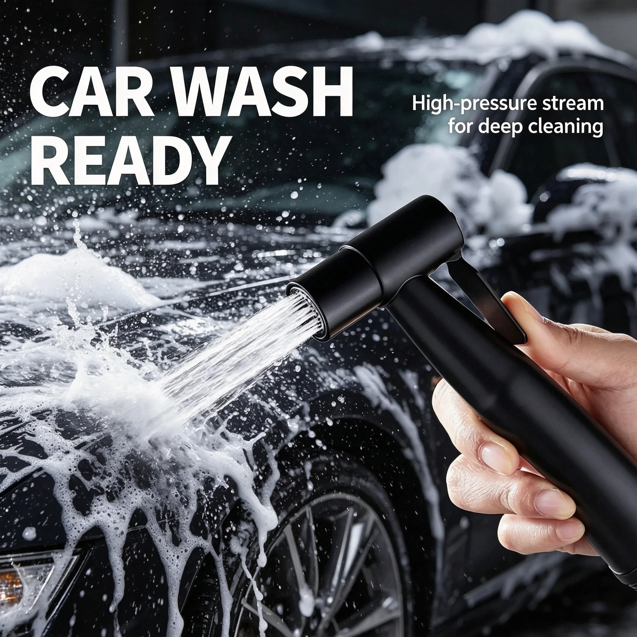 Black Handheld Toilet Bidet Sprayer Multi-Functional Bathroom Spray Gun for Feminine Wash Toilet Cleaning Pet Shower Wall Mount view 5