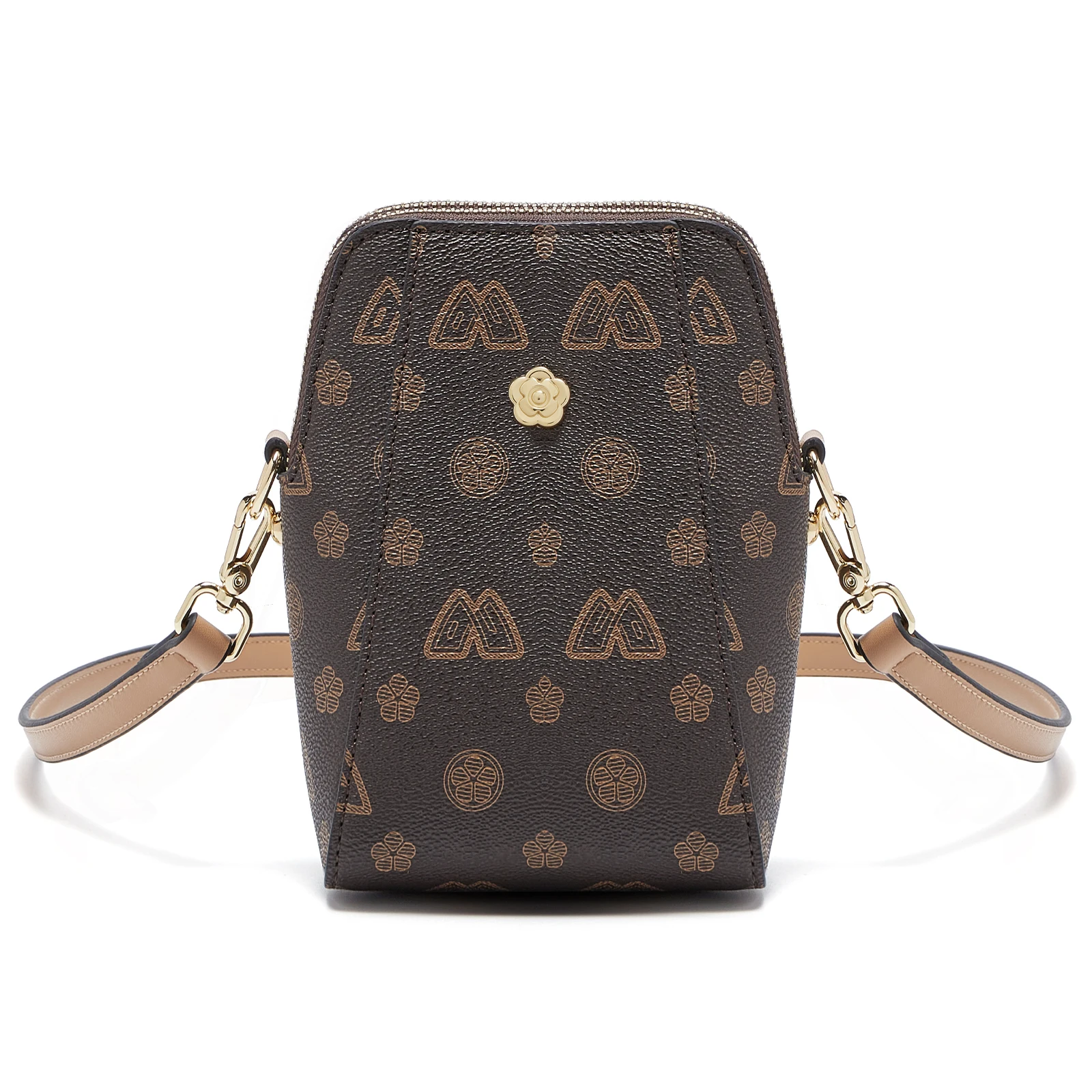 Torebka na telefon komórkowy FOXER Brand PVC dla kobiet, modna torebka crossbody 2026, mała, elegancka torebka na ramię, torebka na telefon z monogramem dla dziewczyn, zapinana na zamek. — zdjęcie 2