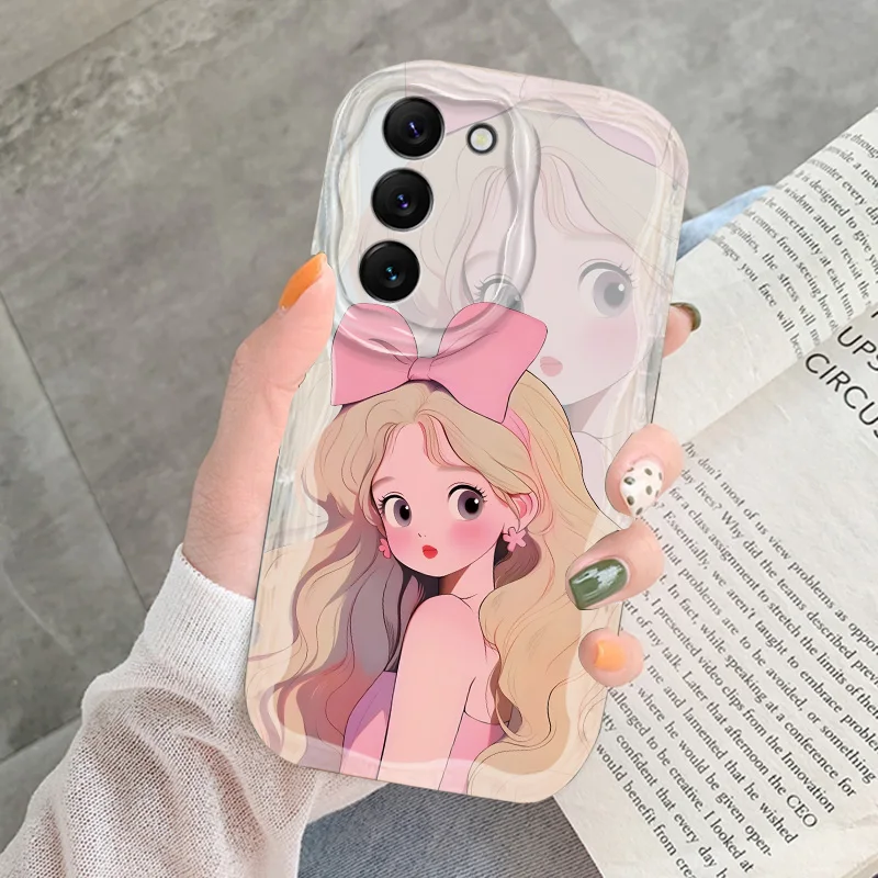 Disney Princess lustige Creme Handy hülle für Samsung eine 73 72 55 54 53 52 51 50 35 34 33 32 31 30 25 24 s Funda Shell Softcover