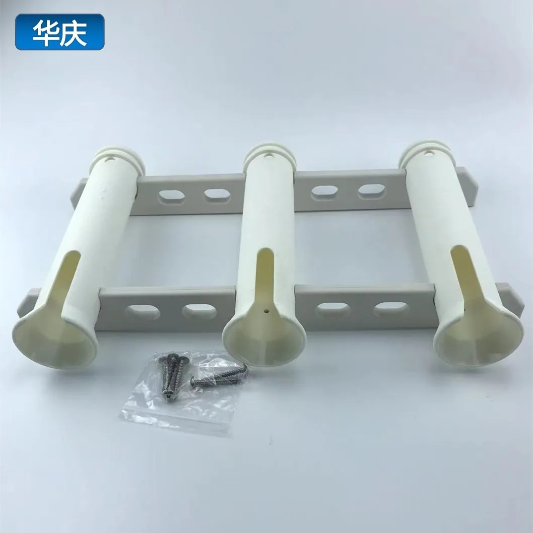 

3 rows of plastic fishing rod holder, fishing rod battery Marine bracket Stainless steel holder Three-ba