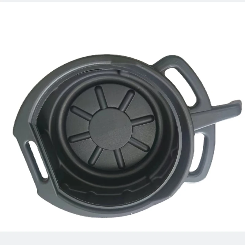 Small oil pan, thickened car oil drain pan with parts cleaning tray, waste oil collection basin, car oil tools