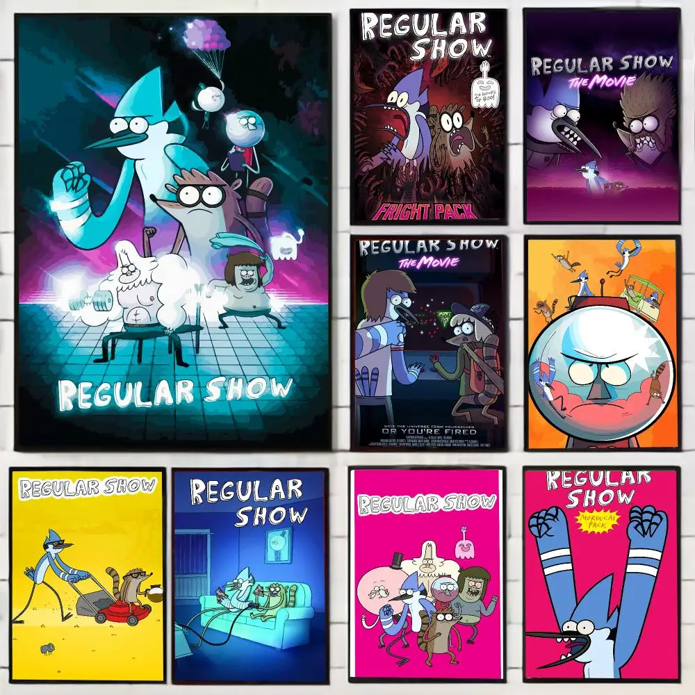 TV Series Regular Show Painting Calligraphy Stylish Wall Art Poster, Bedroom Living Room Home Decor Gift