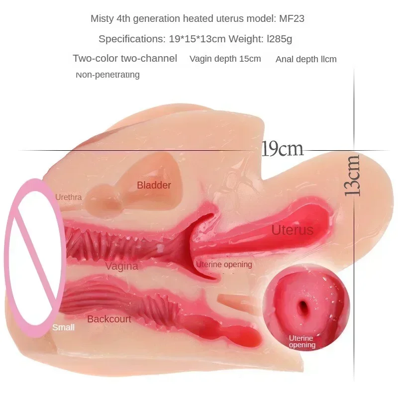 Real Vagina Realistic Skin Woman Vagina 18+ Pocket Pussy Realistic Silicone Vagina Heat Adult Male Masturbator Sex Toys for Man