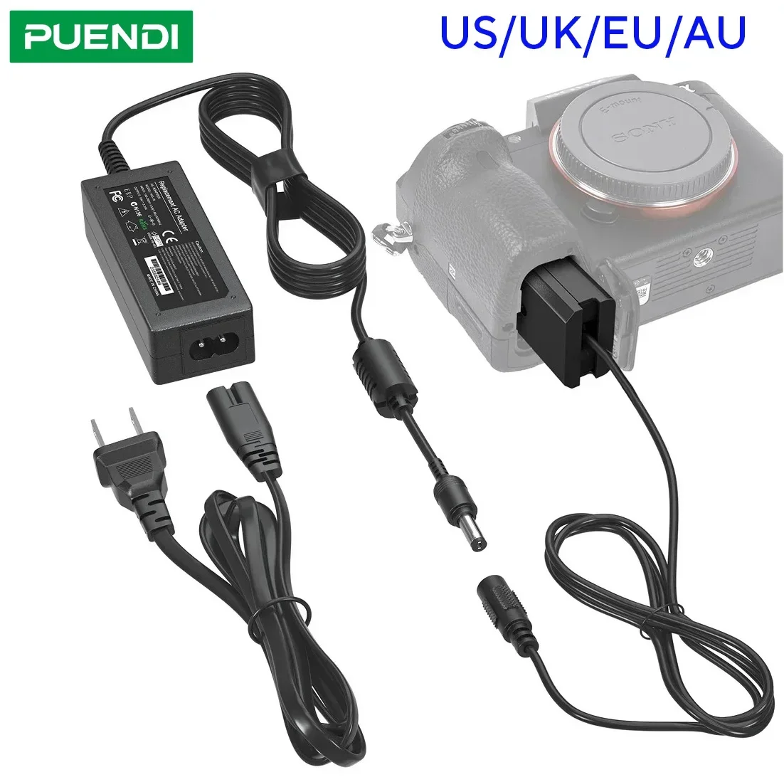 AC-PW20 NP-FW50 Dummy Battery AC Power Supply Adapter DC Coupler kit for Sony Alpha ZV-E10 A5100 A6500 A6400 A6000 A55 A7RX10