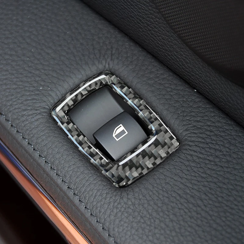 

Наклейки из углеродного волокна, Стайлинг автомобиля, оконное стекло, кнопка подъема, панель, декоративная рамка, отделка для BMW 3 серии E92 E93 Coupe 2005-12