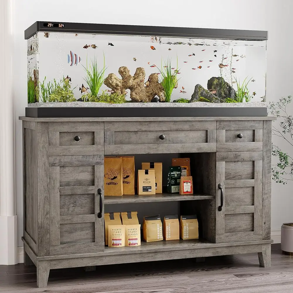 

Прочная подставка для аквариума на 30-55 галлонов с розеткой, выдерживает нагрузку до 635 кг для аквариумов с рыбами, черепахами или рептилиями