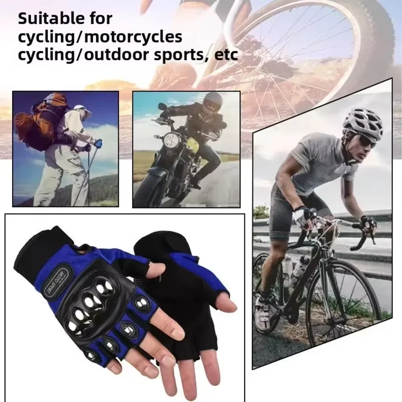 Tactical Gloves Steel Safety Outdoor Cycling Equipment Brass Knuckle Motorcycle Powersports Racing Bicycle Self Defence For Man