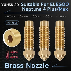 Boquilla de extremo caliente para Elegoo Neptune 4 Plus, accesorios de impresora 3D de alta precisión, cobre Chapado en latón