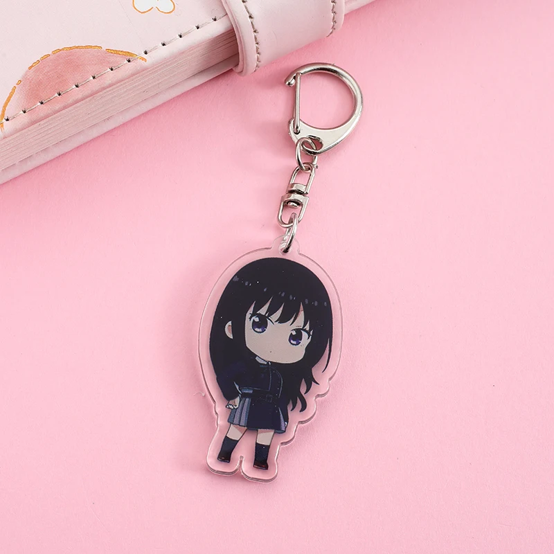 Lycoris Recoil  Acrylic Keychain Cartoon Character Ornament Key Bag Pendant Clothing Accessories