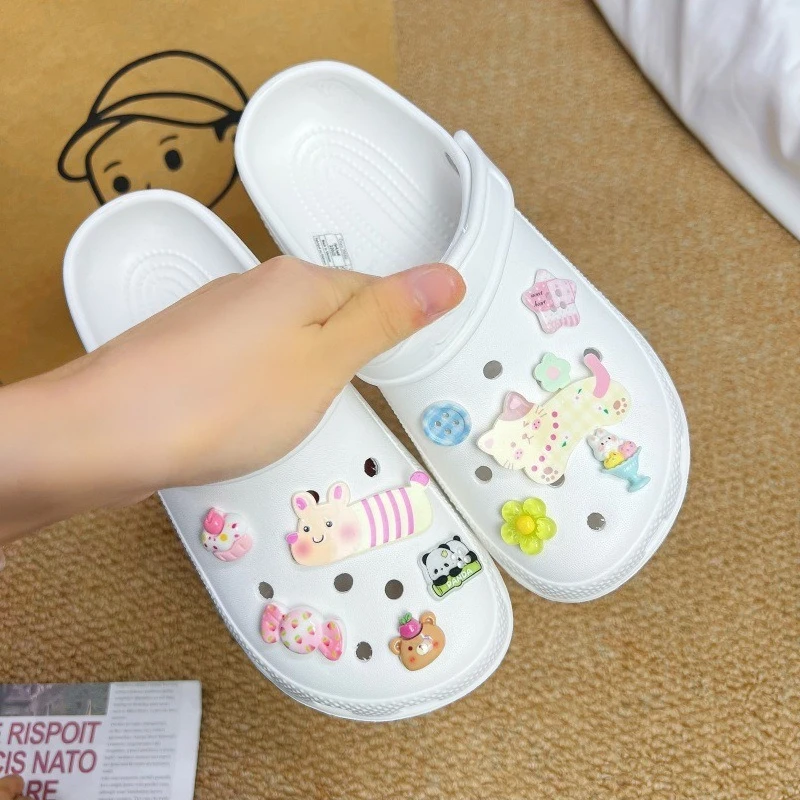 11Pcs Cartoon Anime DIY Shoe Charms For Clogs Bubble Slides Sandals Removable Shoe Decorations Accessories For Girls Women Teens