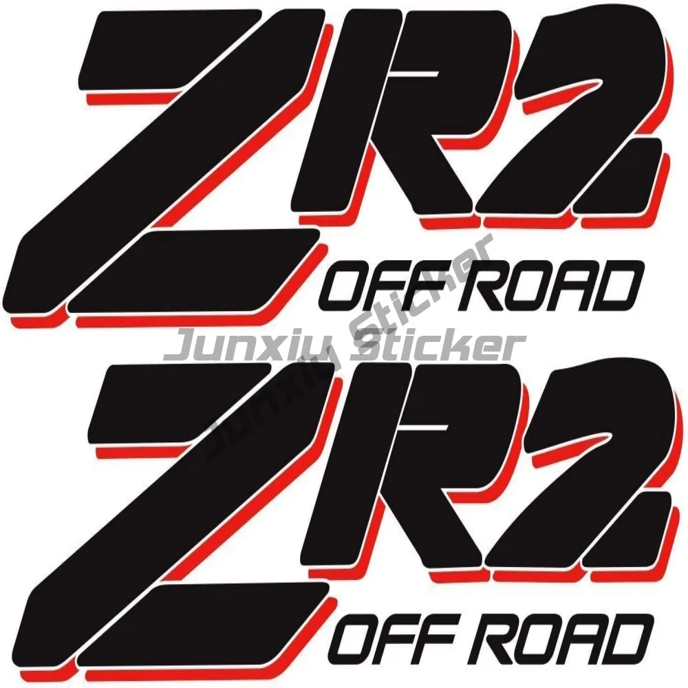 2 Stück Z85 4x4 Vinyl-Grafik-Aufkleber 1500 2500 Truck Pickup Sticker Zr-2 4x4 Offroad-Aufkleber USA-Flagge für LKWs SUV Wohnmobile Seitenfenster – Detail 5