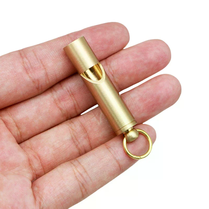 Outdoor Brass Key Chain Pendant Knife Fruit Knife Demolition Express Push-pull Knife Out of Box Cutting Tool Mini Keychain Gift