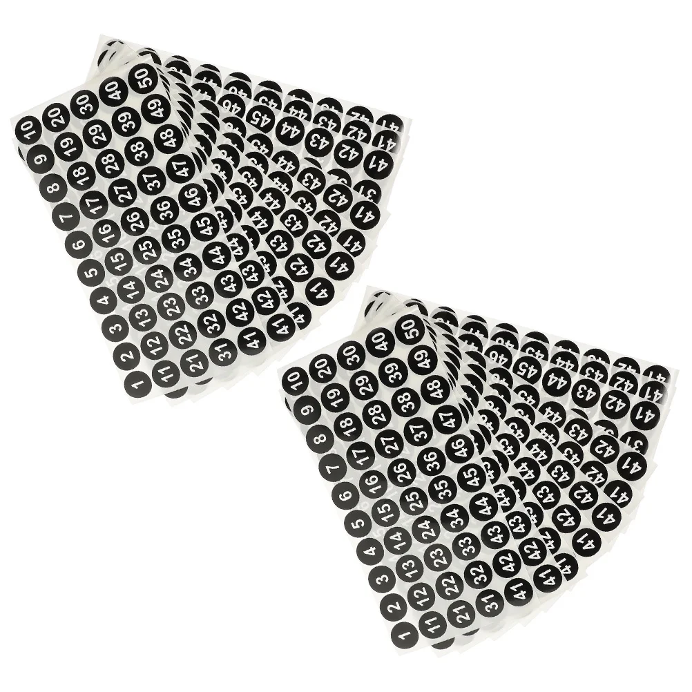 Round Label Paper Number Stickers 1-50 Self-Adhesive Detachable Classification Labels For Office Classroom Diy Craft